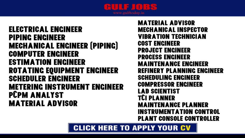 KSA Jobs-Electrical Engineer-Piping Engineer-Mechanical Engineer-Computer Engineer-Estimation Engineer-Cost Engineer-Project Engineer-Process Engineer-Instrumentation Control-Plant Console Controller