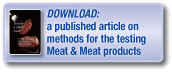 Download a published article on testing meat products