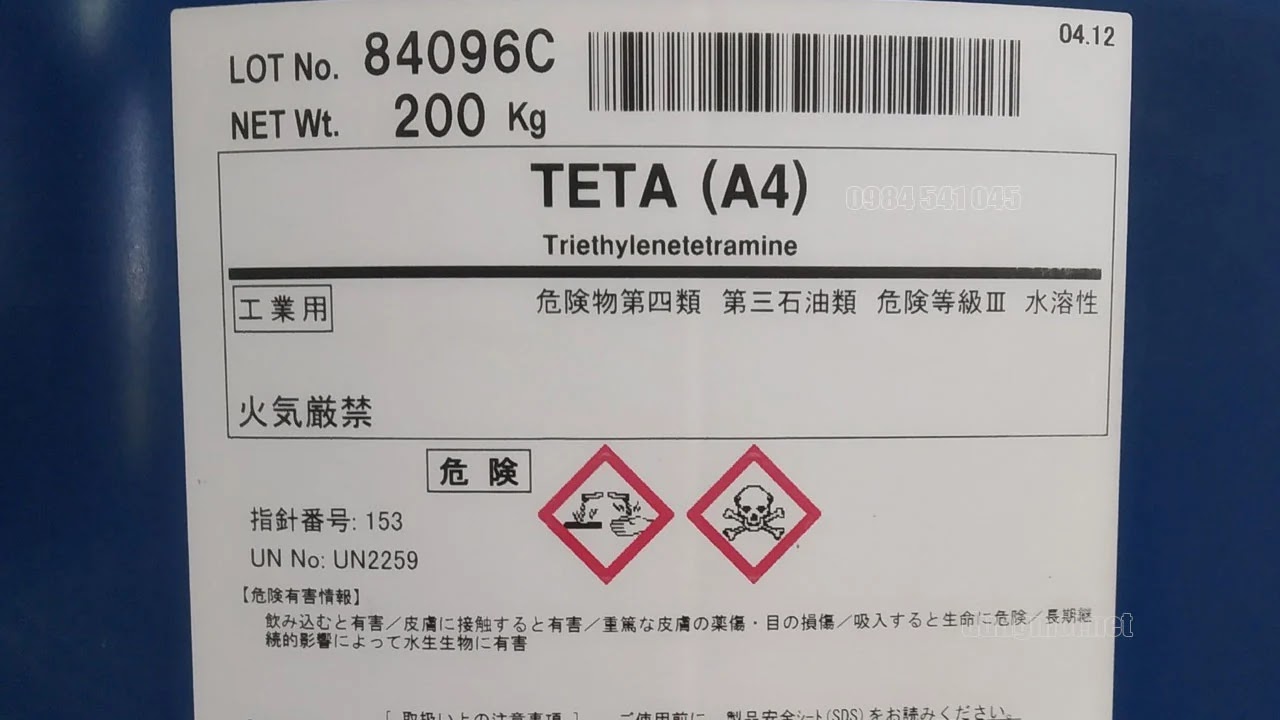 Phụ gia Triethylenetetramine (TETA)