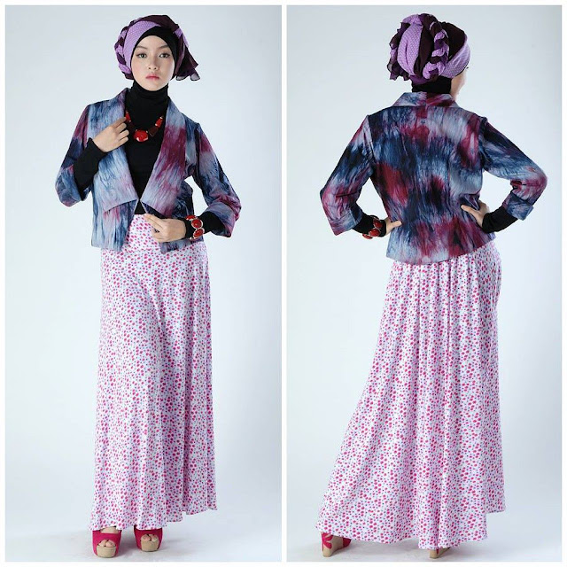 29 Model  Batik  Setelan Rok  Panjang Span  Muslimah Berhijab 