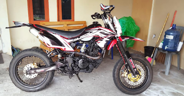 Modifikasi Byson Karbu Jadi Trail Supermoto, Rapih Bener !!!