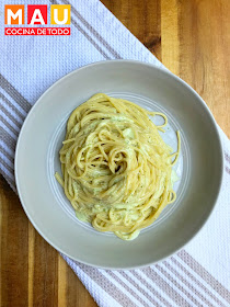 fetucinne verde espagueti poblano receta facil rapido