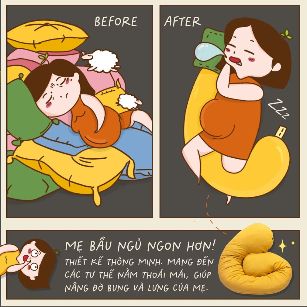 [A159] Gối đa năng Bà Bầu thương hiệu nào tốt nhất, không gây đau cổ vai gáy