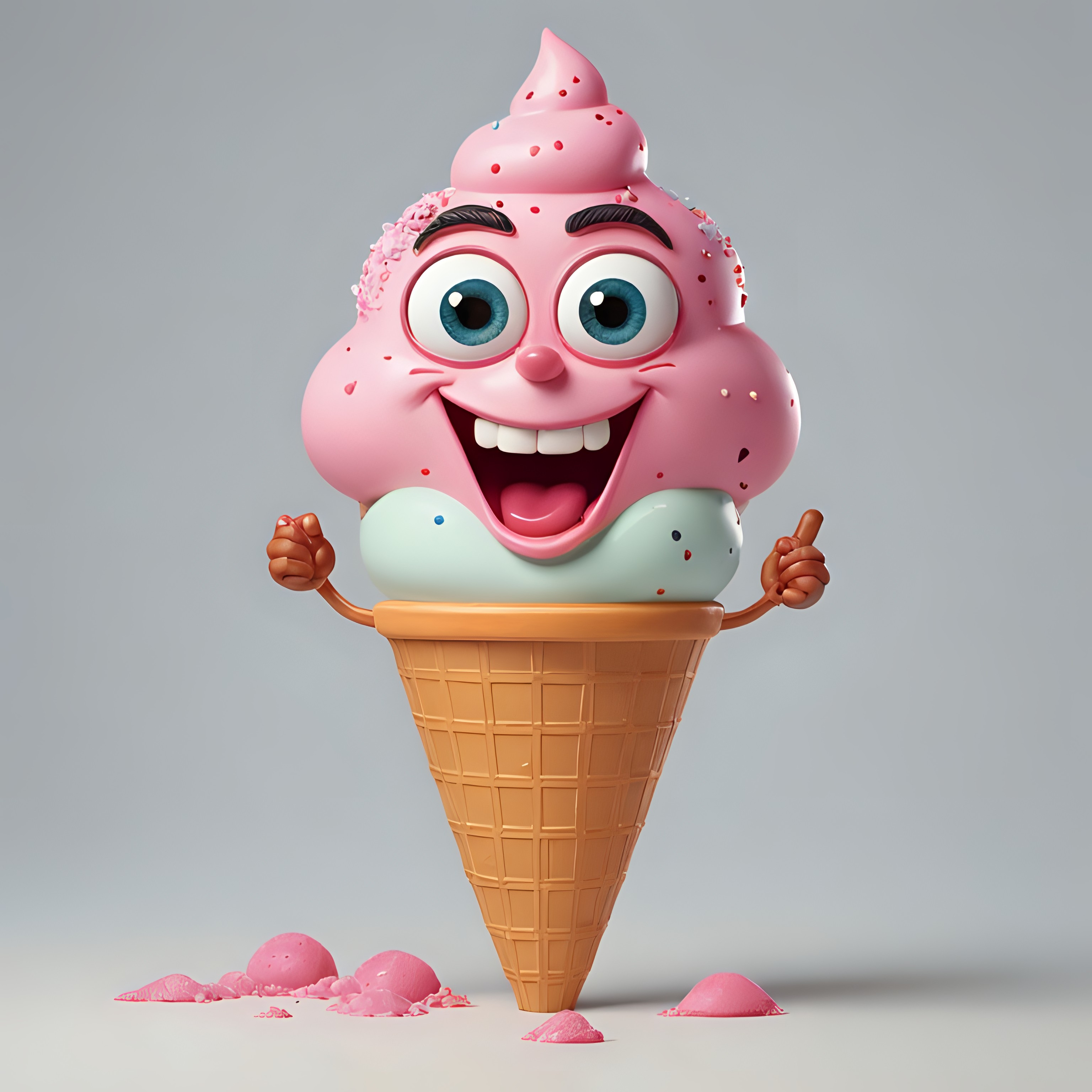 Ice cream cartoon character