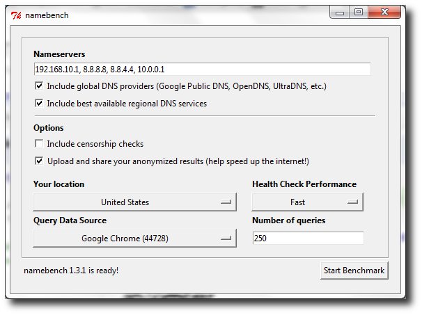 NameBench Dns