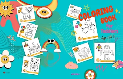 Creative toddlers first coloring book for kids ages 1-3 years