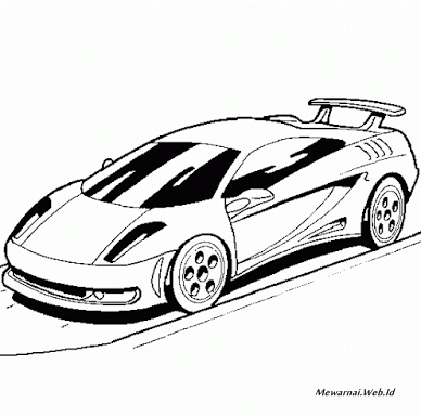 Sketsa Mobil Sport Lamborghini | Dunia Mewarnai