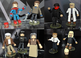 The Amazing Spider-Man Movie Minimates Series - Spider-Man, Peter Parker with Skateboard, Mystery Criminal, Dr. Curt Connors, Uncle Ben, Police Officer, Aunt May, Captain George Stacy & Gwin Stacy