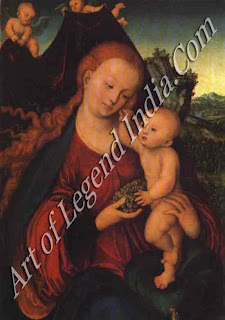The Great Artist Lucas Cranach Painting “The Virgin of the Grapes” c.1525 28 ½ X 16 ½ Alte Pinakothek, Munich 