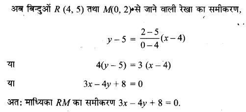 Solutions Class 11 गणित-II Chapter-10 (सरल रेखाएँ)