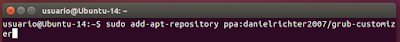 sudo add-apt-repository ppa:danielrichter2007/grub-customizer