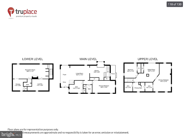 real estate listing floor plans of Sears Olivia at 512 N Kensington Street, Arlington, Virginia, now supersized
