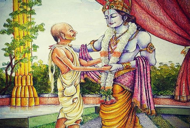 God Krishna Picture with Friend Sudama