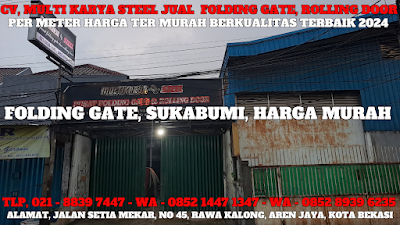 GAMBAR, DAFTAR, HARGA, PINTU, LIPAT, FOLDING GATE, BESI, GALVALUM, PVC, PER METER, MURAH, SUKABUMI, TERBARU, 2024