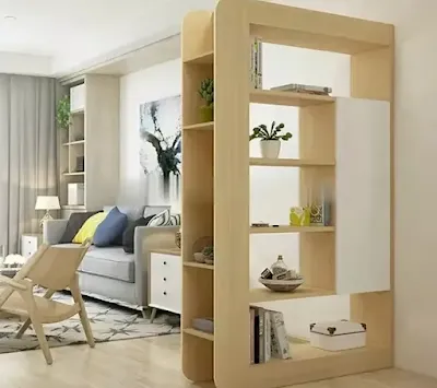Inspiration for Modern Minimalist Living Room Partitions from Wood