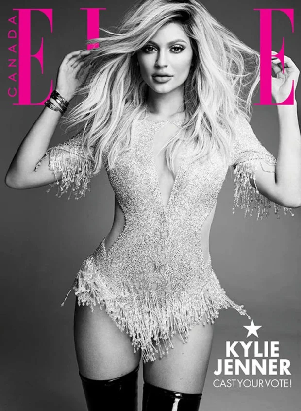 Kylie Jenner sparkles for Elle Canada December 2015