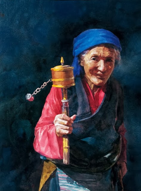Watercolor Paintings by Chinese Painter "Zhou Tianya"