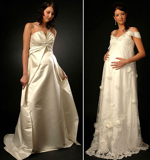 Wedding dresses for pregnant women