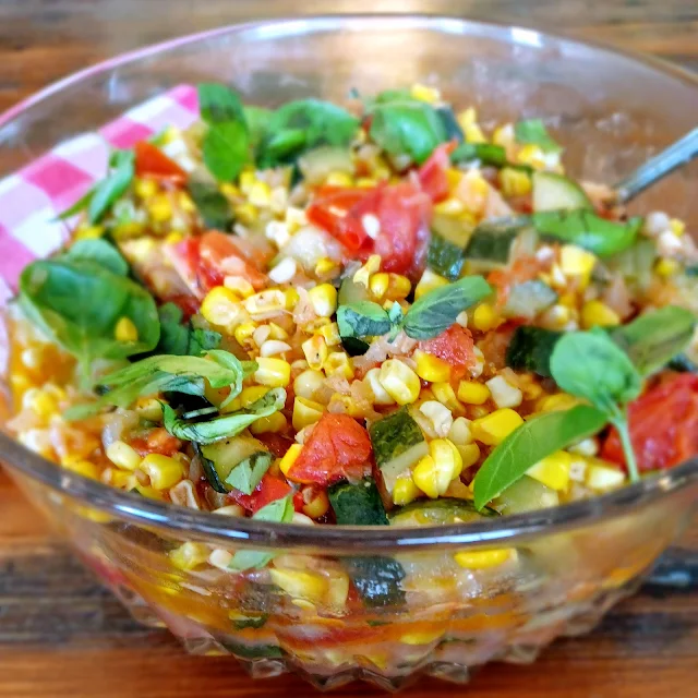 Garden Vegetable Sautéed Salad at Miz Helen's Country Cottage