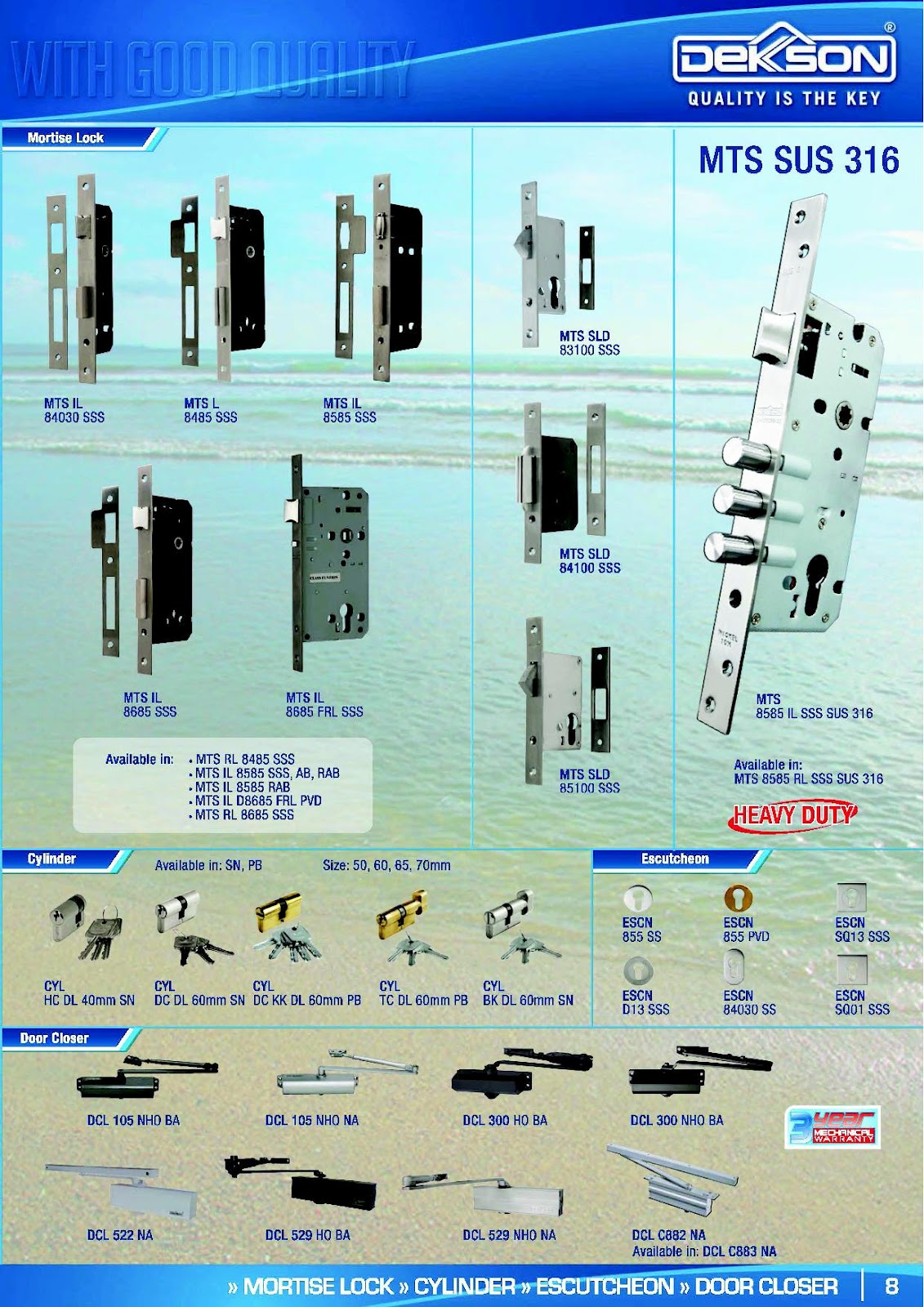 Hardware Pintu dan Jendela Kunci Pintu DEKSON 1 