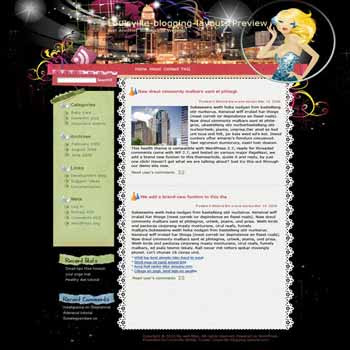 Sing a Long Song blogger template. template blog from wordpress