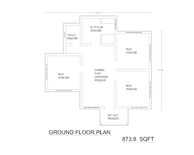 Single Floor House Plans In Kerala. Posted by Indian Home Plans