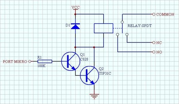 Aplikasi ATMega8535 dan Relay