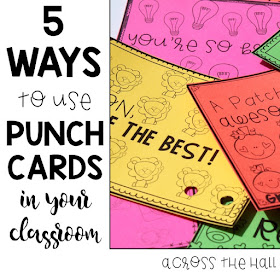 There are so many ways to use punch cards in your classroom, and students love them!