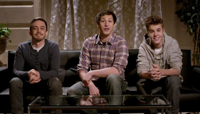 Justin Bieber appears on Saturday Night Live Digital Short May 2012