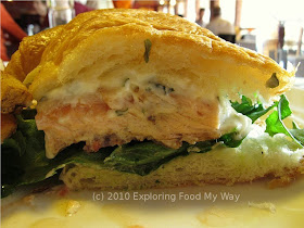 Side Shot of the Salmon BLT Croissant