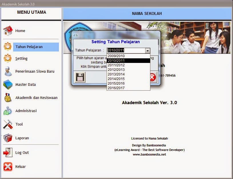 Software Akademik Sekolah 3.0 Bamboomedia