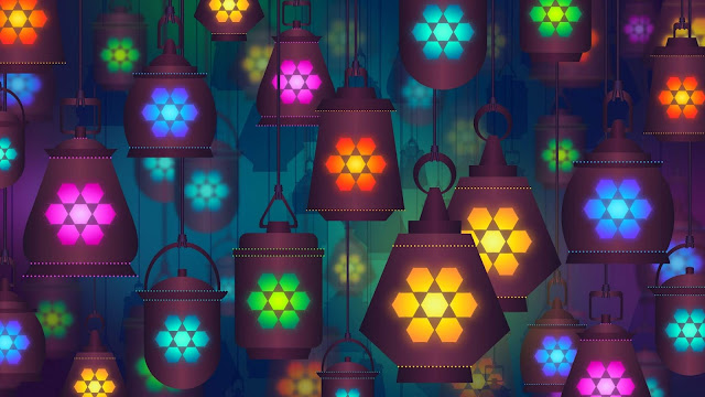 Lanterns Colorful Girly Floral