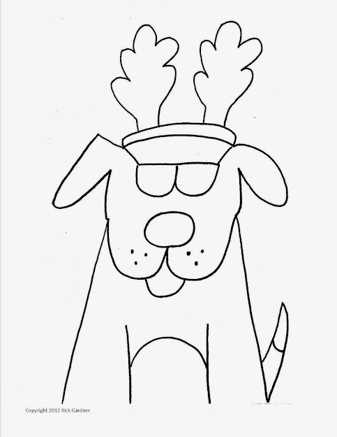 Great Christmas Dog Coloring Pages