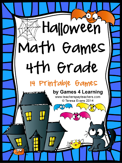 http://www.teacherspayteachers.com/Product/Halloween-Math-Games-Fourth-Grade-1469370