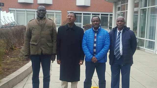 Kalonzo Musyoka with Moses Wetangula in Germany. PHOTO | FILE