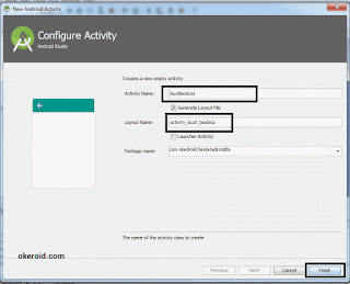 New Configure Android Activty