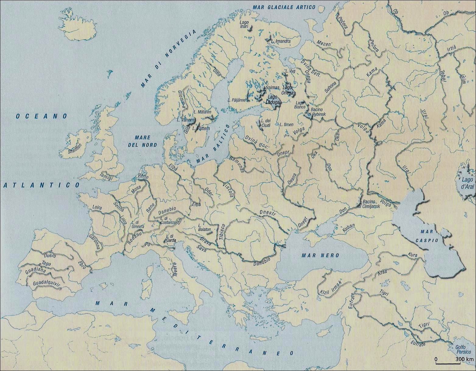 Imparare con la Geografia 8 L idrografia in Europa 