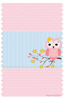 Pretty Pink Owl Free Printable Labels.