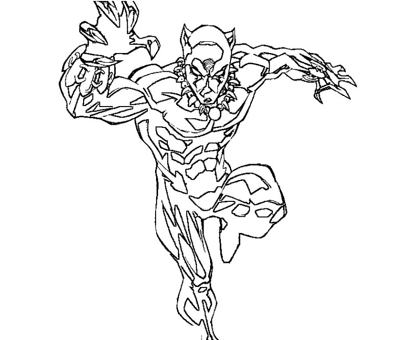 Strong Black Panther Coloring Page - Free Printable Coloring Pages for Kids