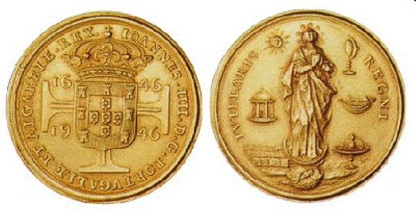 D. João IV mandou cunhar medalhas de ouro e prata