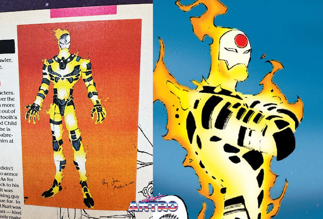 Era di Apocalisse X-Men design personaggi 7 Sole ardente