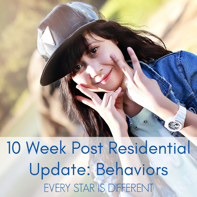 10 Week Post Residential Update: Behaviors
