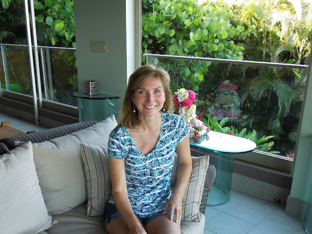 Susan on the lanai