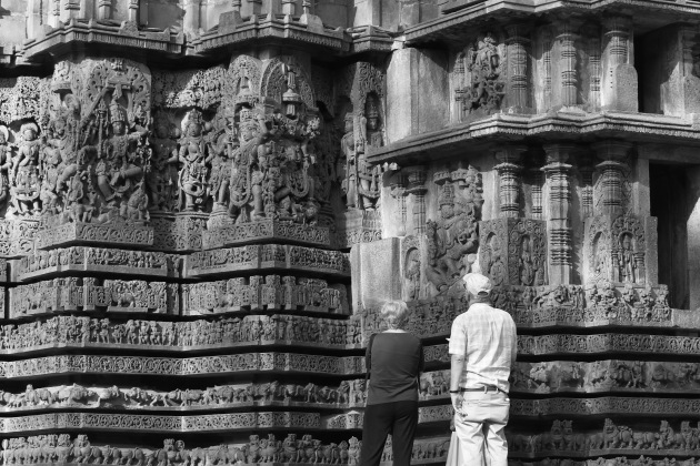 One can spend hours admiring the beauty of Hoysaleswara temple, Halebid