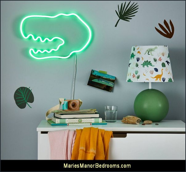 Neon Dinosaur Green Light dinosaur wall light dinosaur bedroom wall decor