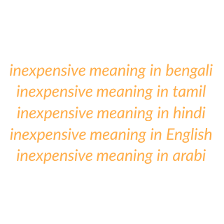 inexpensive meaning in bengali | inexpensive meaning in tamil | inexpensive meaning in hindi | inexpensive meaning in English | inexpensive meaning in arabi