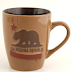 $5.00 California Bear Reactive Glaze Dark Brown 11oz Mug
