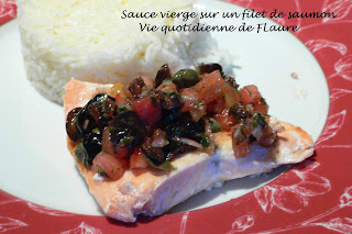 Vie quotidienne de FLaure: sauce vierge sur un filet de saumon