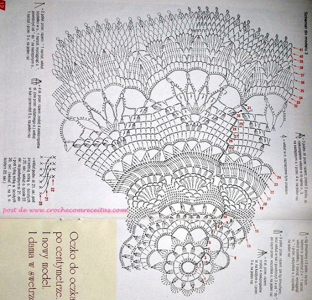 toalha em croche com gráficos croche com receitas