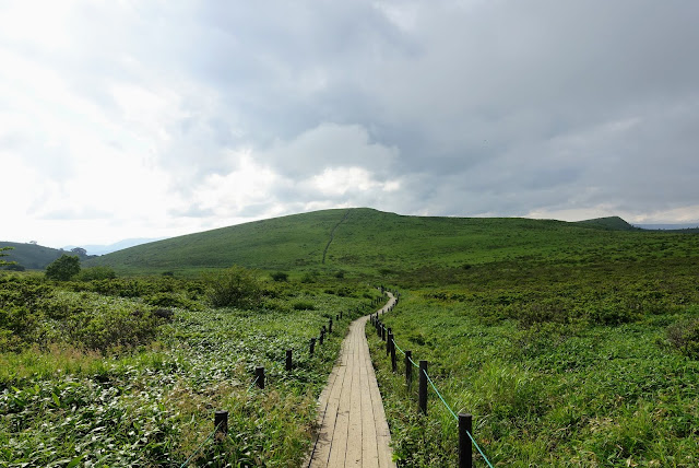 霧ヶ峰・美ヶ原中央分水嶺トレイル　大門峠から霧ヶ峰・八島湿原へ向かう道　車山山頂周辺